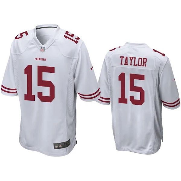 Men San Francisco 49ers #15 Trent Taylor Nike White Game Player NFL Jersey